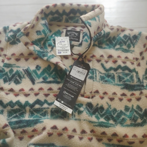 BILLABONG NEW Boundary Half Zip Mock Neck Pullover Fleece - Picture 6 of 13